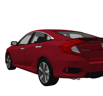 超精细汽车模型 本田 思域 Honda Civic 1.5 Turbo RS